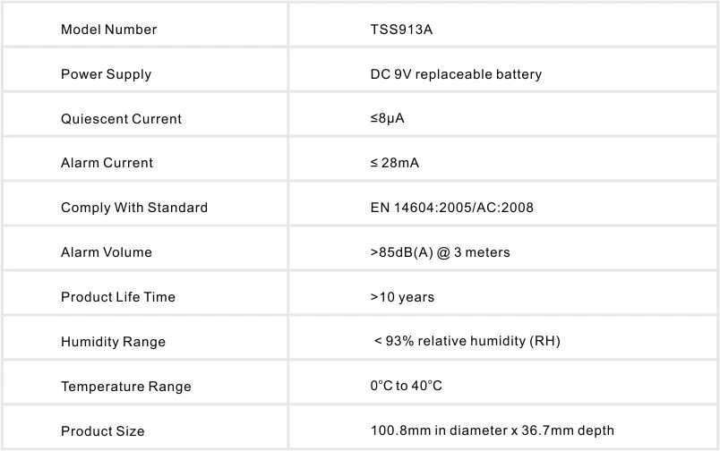 smoke alarm TSS913