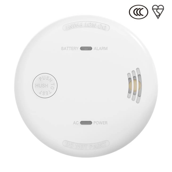 Wired Smoke Detector With Smoke Sensor